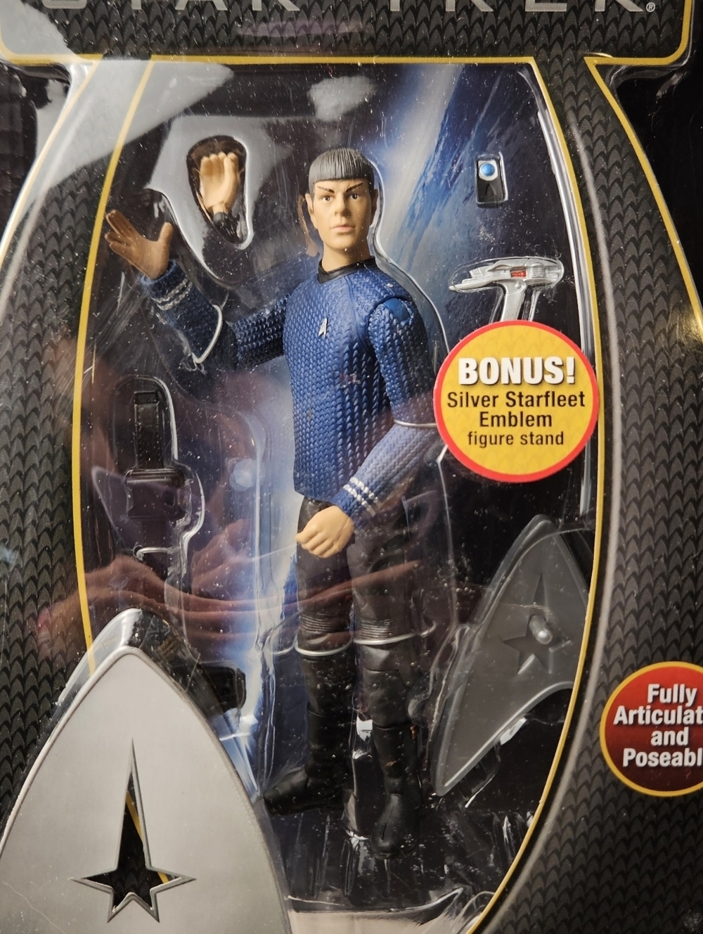 Star Trek 2009 Spock Figure Warp Collection NIB Playmates Toys - Picture 5 of 10